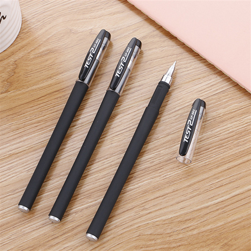 黑色办公文具签字笔考试笔水性笔磨砂0.5mm学生刷题笔GP380中性笔