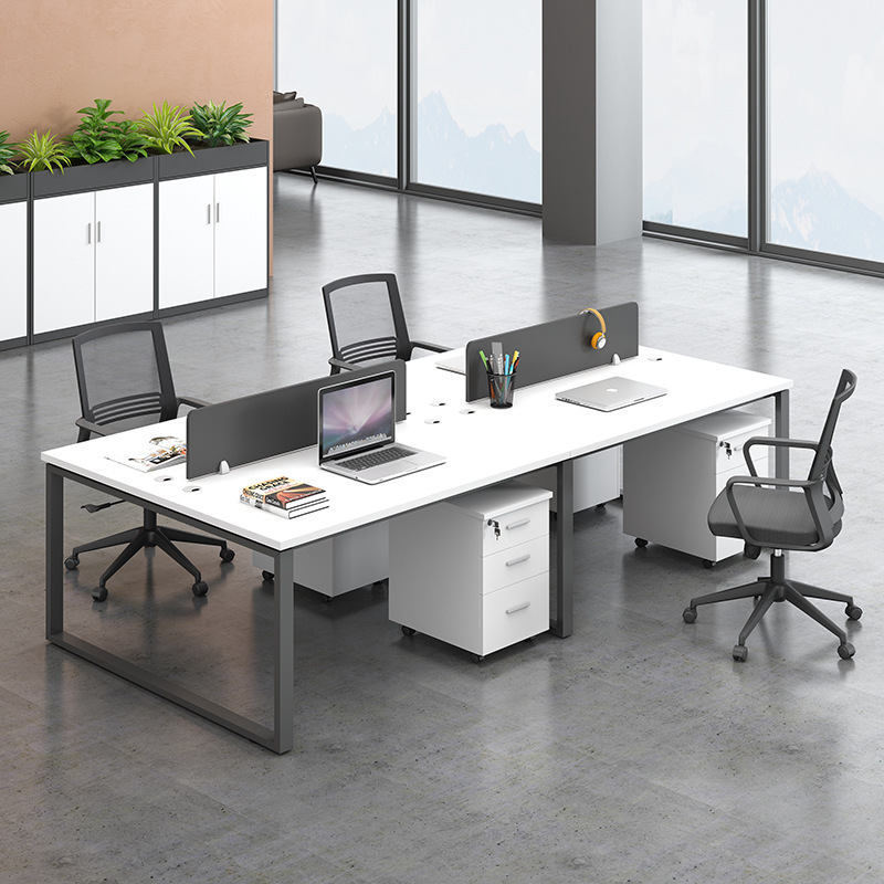 四人员工工位办公桌简约现代办公室员工电脑桌4/6会议桌桌椅组合