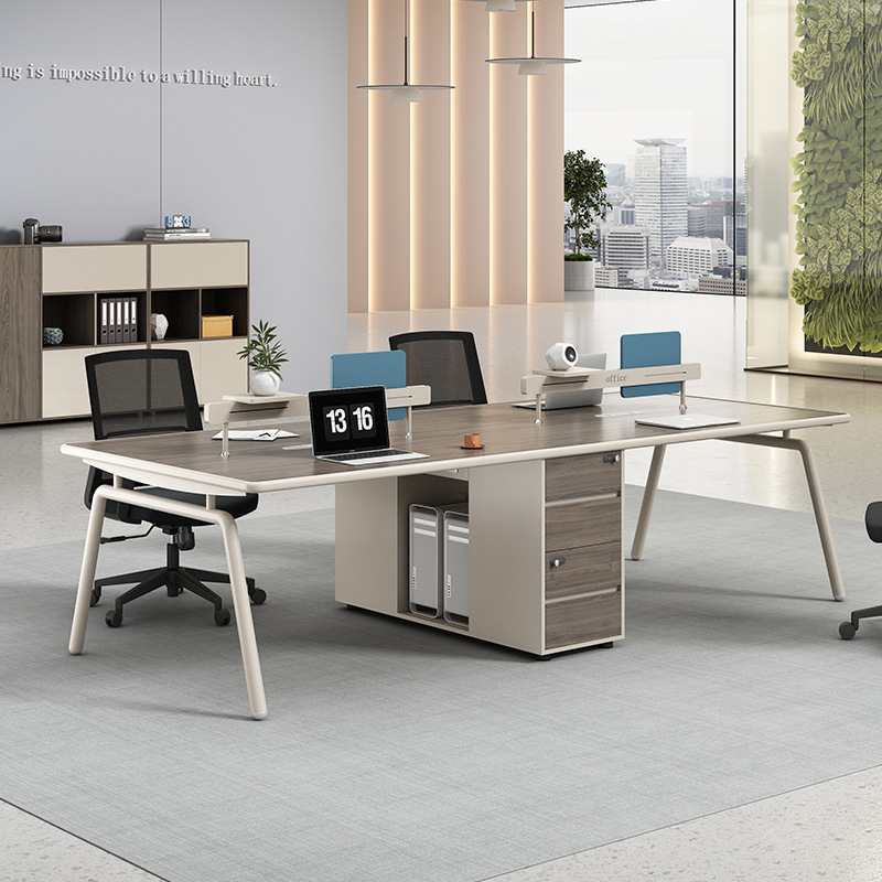 职员办公桌椅组合简约现代双人员工位四六人位屏风工位卡座电脑桌