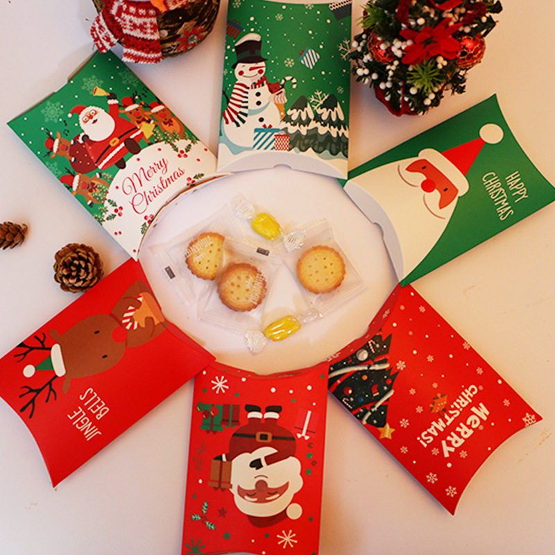 韩式白色圣诞节幽灵纸袋糖果枕头盒现货批发创意包装礼物纸盒外贸