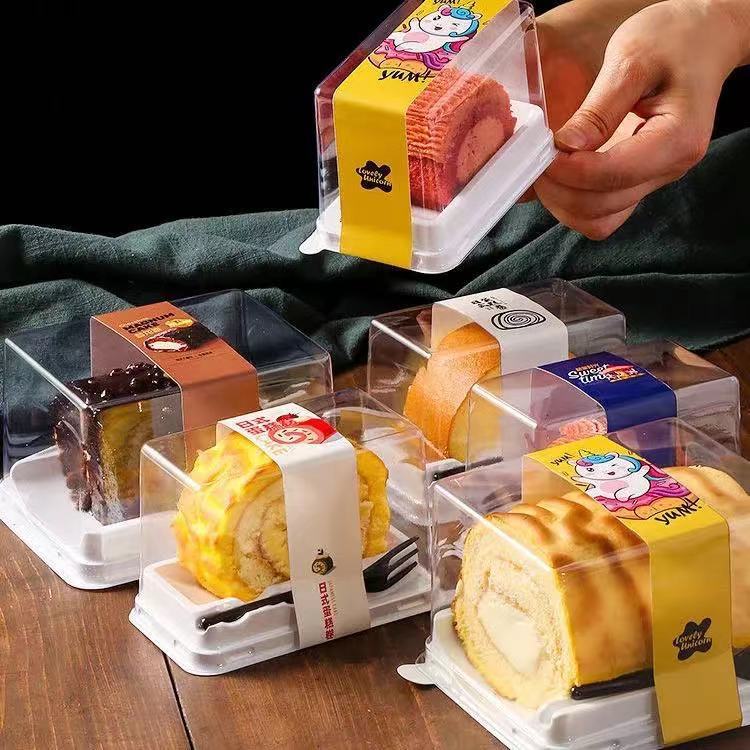 日式蛋糕盒西点蛋糕盒烘焙包装盒长方形盒瑞士卷虎皮卷包装盒子