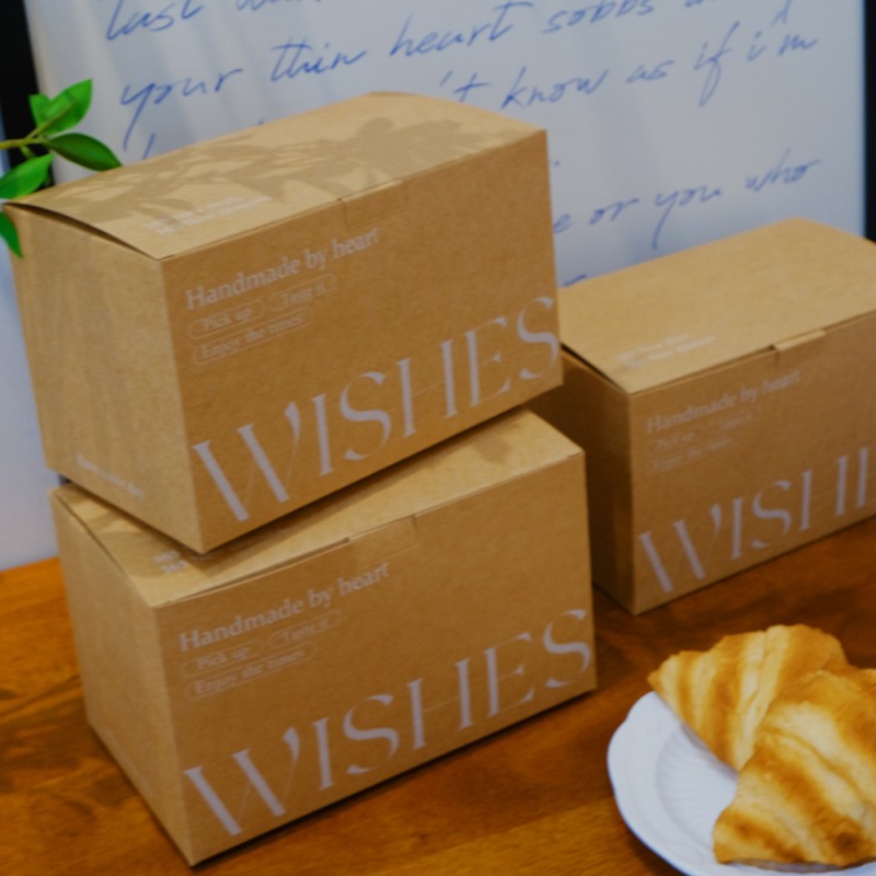 原创高级牛皮纸吐司面包包装盒方形麻薯球可颂切片面包烘焙 打包盒