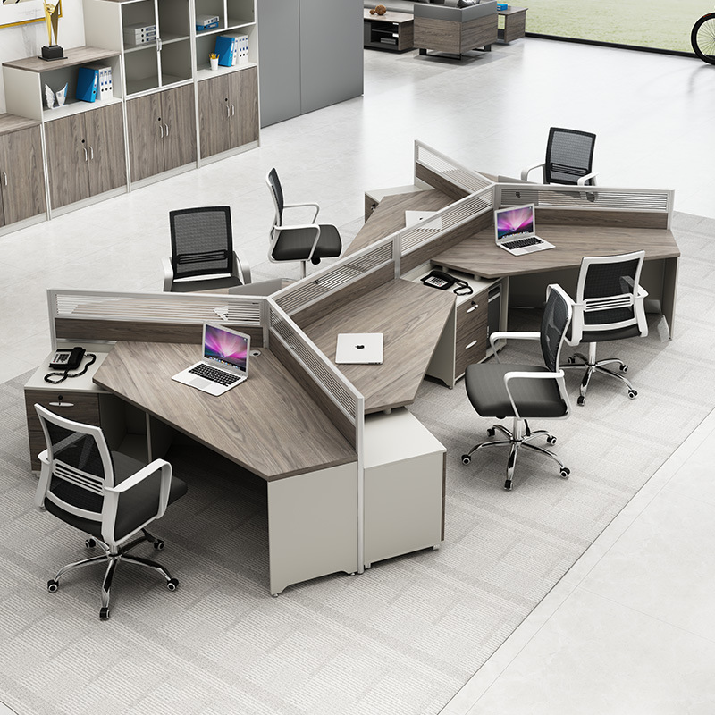 屏风隔断职员桌异型高级工位电脑桌简约现代财务办公家具桌椅组合