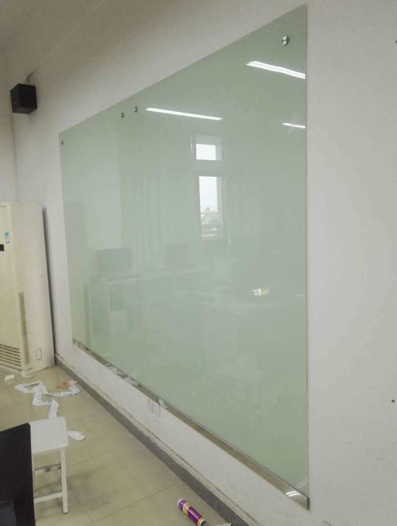办公培训高档磁性钢化玻璃白板
