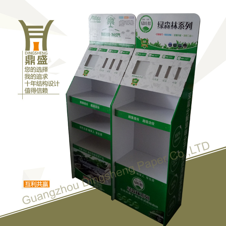 厂家定制汽车香水展架 车载空气清新剂陈列家 汽车用品纸质展示架