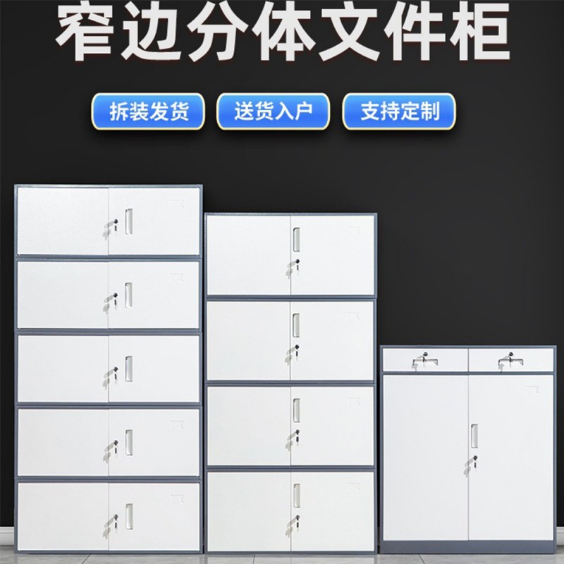 钢制文件柜档案柜员工收纳柜办公室铁皮柜财务带锁凭证资料储物柜