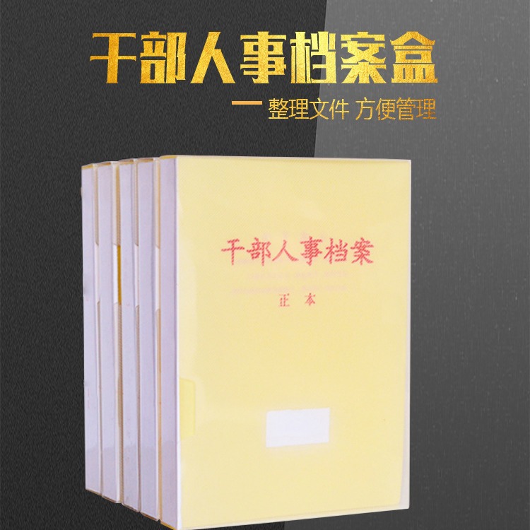 厂家供应干部人事档案盒A4人事档案收纳盒塑料干部廉政档案文件夹