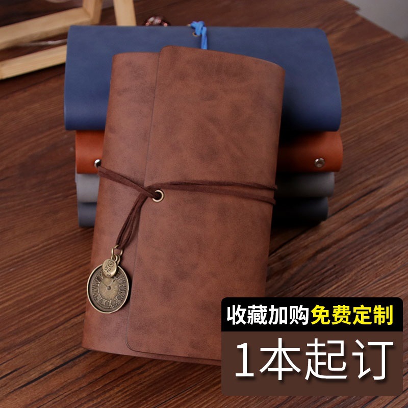 旅行手帐本空白活页本 简约日记a6迷你学生本子加印logo
