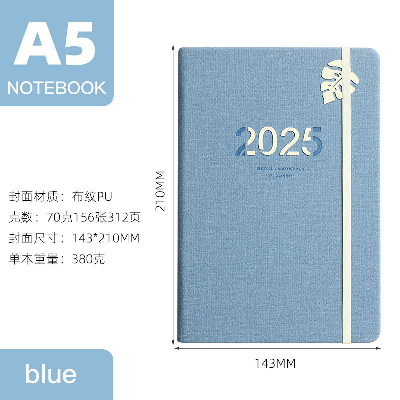 2025年英文版日程本每日一页计划本记事本办公日记本效率计划本