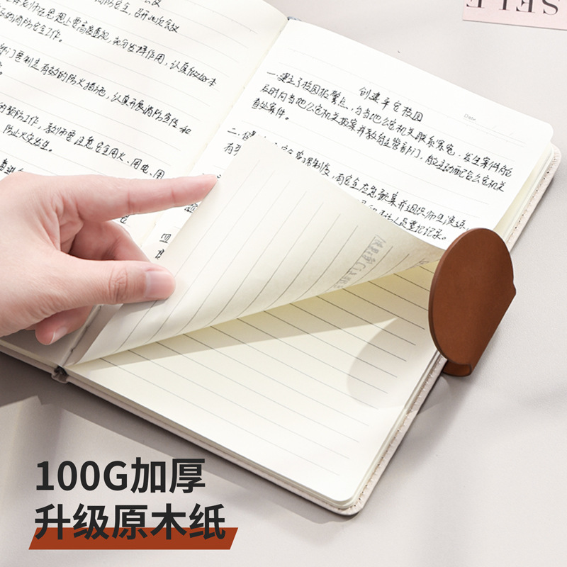 a5笔记本定制简约磁吸搭扣加厚记事本高颜值肤感皮本子可印logo