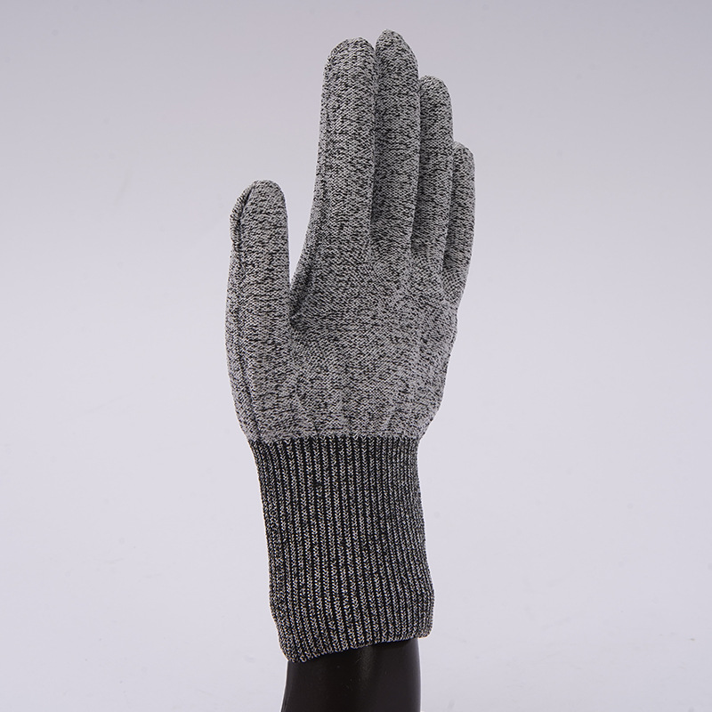 防切割手套5级灰色白色防割防刺针织加厚防磨劳动防护手套可批发