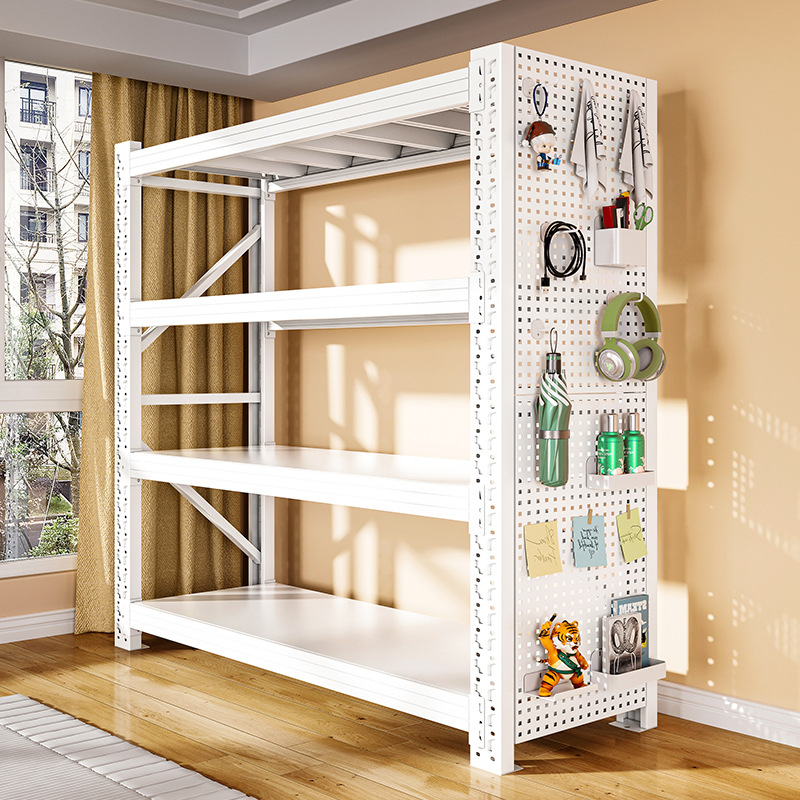 家用货架多层收纳置物架洞洞板阳台杂物间地下室整理架快递展示架