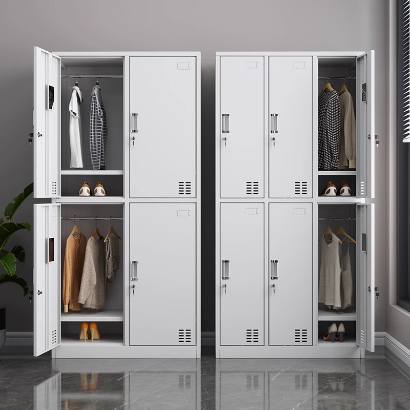 更衣柜员工柜铁皮碗柜健身房储物存包鞋柜换衣柜职员钢制宿舍衣柜