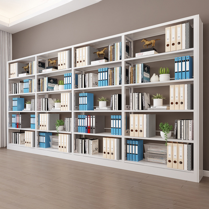 钢制学校图书馆书架单双面落地书店书架家用儿童书籍书柜档案架