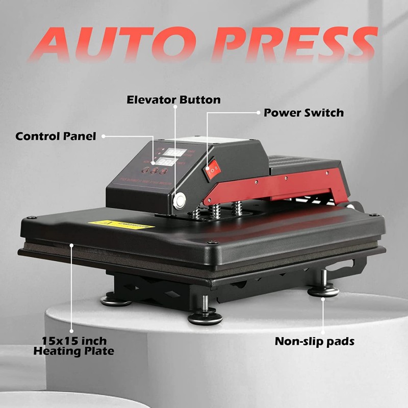 YF65A15自动烫画机Auto heat press machine自动热转印机 全自动
