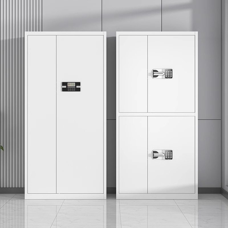 电子保密柜钢制资料柜带锁办公室凭证柜指纹锁财务密码柜矮柜厂家