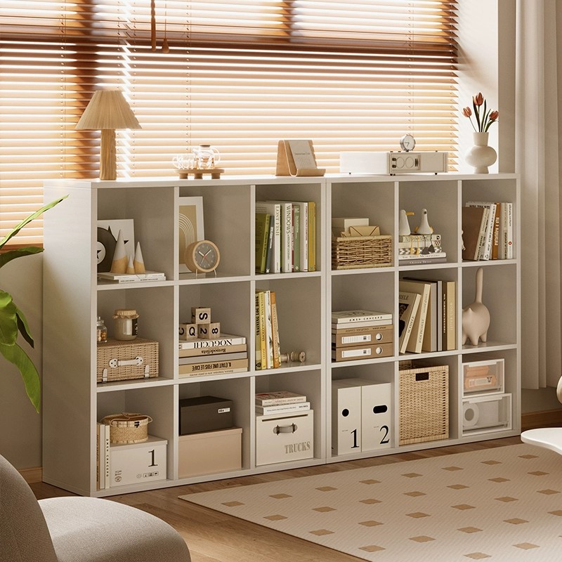 书柜卧室置物柜矮柜自由组合格子柜展示柜家用客厅奶油风书