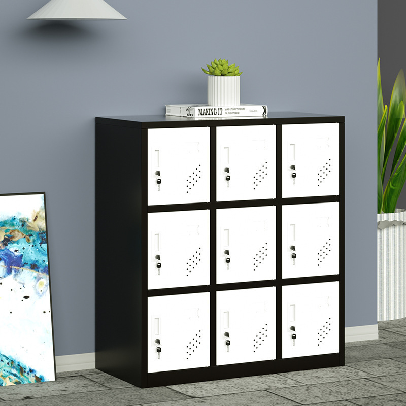 彩色更衣柜铁皮小矮柜员工储物柜瑜伽馆收纳鞋柜幼儿园学生书包柜