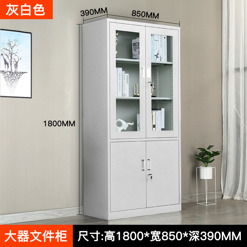钢制文件柜办公室资料档案柜带锁铁皮柜财务凭证柜员工收纳柜厂家