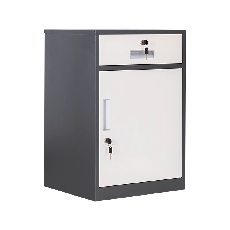 办公室矮柜桌下收纳文件柜带锁带抽屉储物多功能活动柜铁皮小柜子