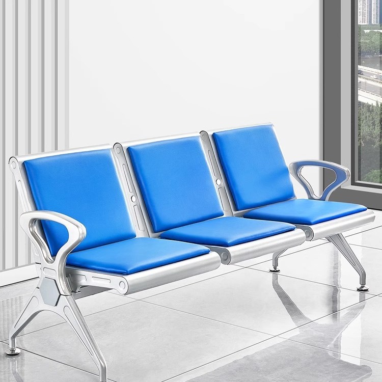 三人位聚氨酯PU连排椅医院候诊椅输液休息联排公共等候座椅机场椅