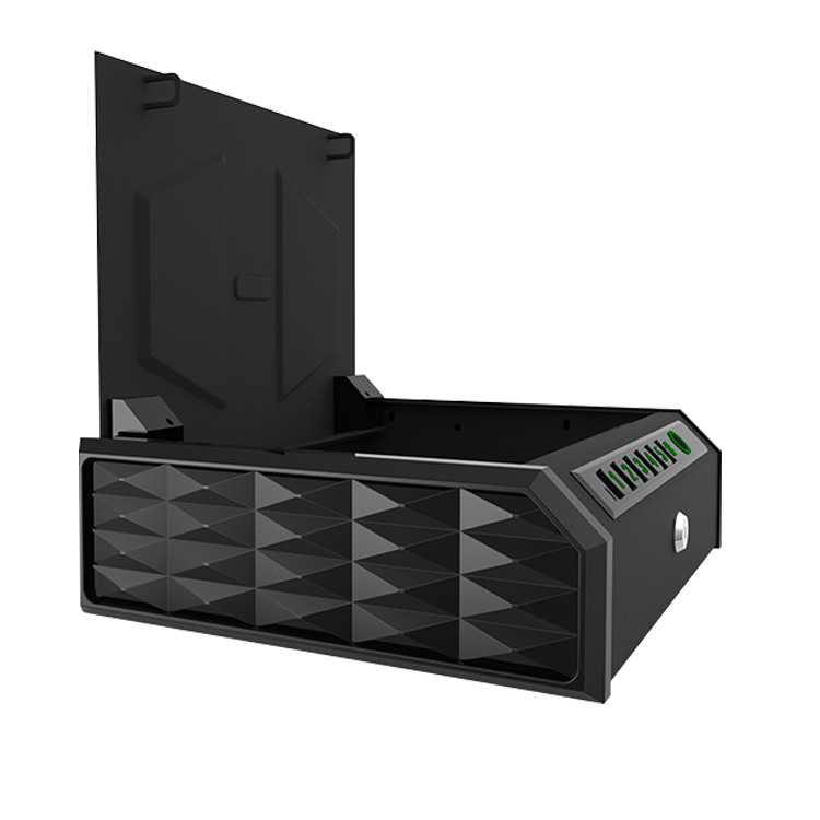 保险柜防盗亚马逊小型收纳盒车载手枪指纹密码枪盒推拉杆保险箱