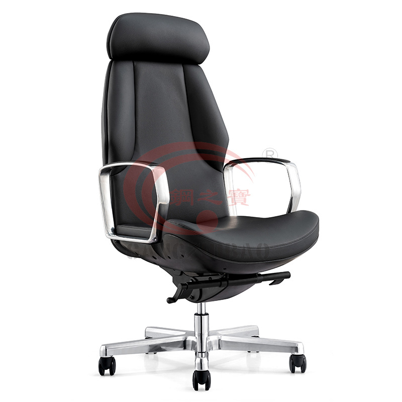厂家批发老板椅舒适久坐电脑椅商务办公椅人体工学转轮真皮老板椅