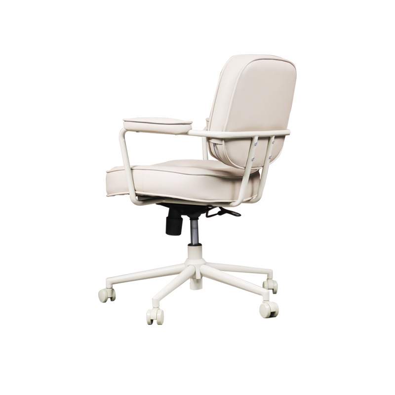 居阿勒夫耶扶手转椅 书房卧室书桌椅 北欧椅子久坐不累真皮椅子