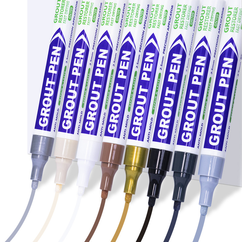 广纳瓷砖美缝笔瓷砖填缝马克笔速干防水大容量湿水可用涂鸦笔709