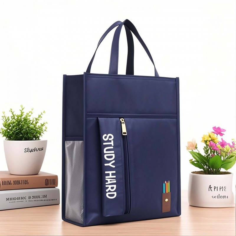 培训班补习袋小学生书袋书包手提袋补课包辅导班A4文件袋印字logo