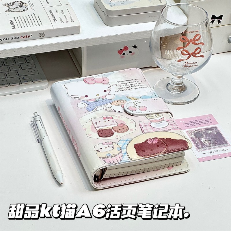 A6皮质活页本ins风高颜值少女心手账本可爱记事本存钱本现金收纳