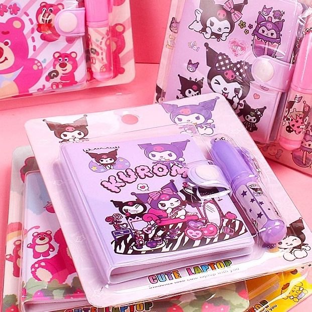 新款卡通可爱三丽鸥学生迷你小本子带笔口袋本学生奖励手账本套装