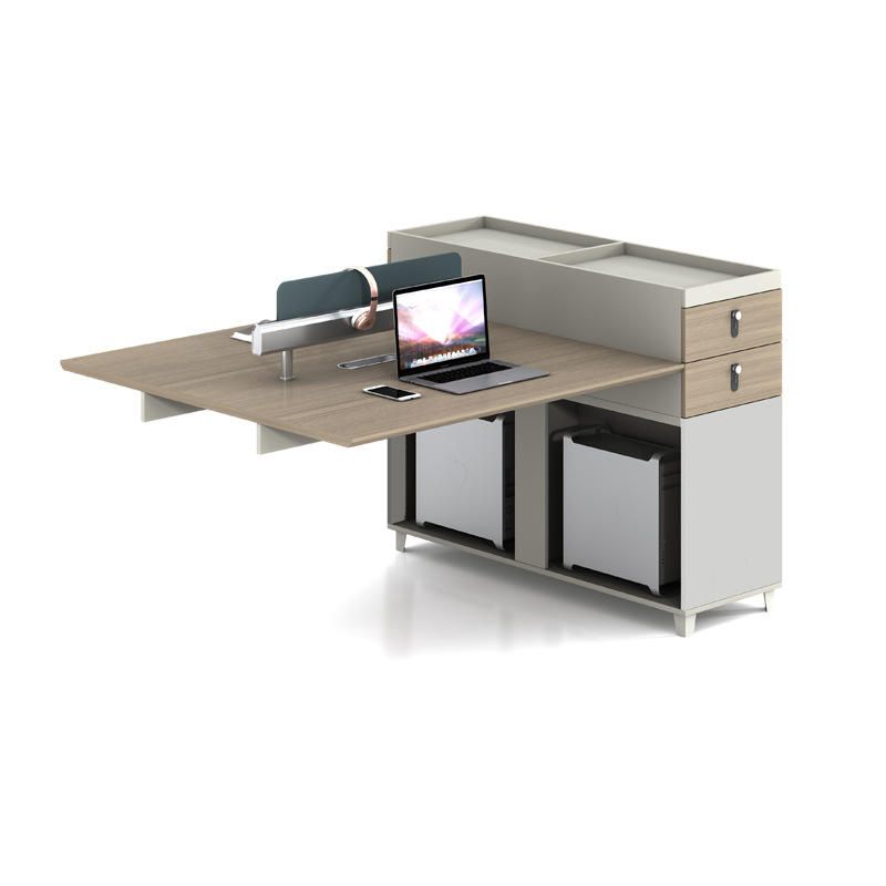 高端职员办公桌现代高柜员工桌职员桌高柜4人位组合现货现代简约