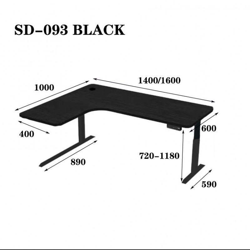 转角书桌家用L形站立办公桌电动升降桌拐角电脑桌单电机 可供外贸