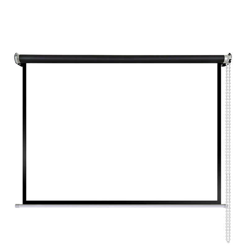 高清投影幕布手拉式升降幕布卷帘幕布抗光投影仪幕布家用投影屏幕