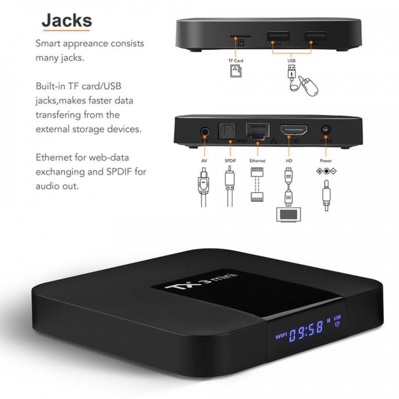 tX3mini-A2G/16G原生安卓10.0TVBOx顶盒H3134k网络电视盒子无线4K
