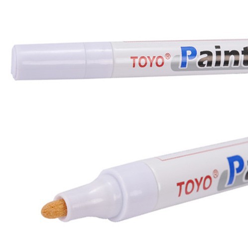 东洋油漆笔白色记号笔TOYOSA101签到白色轮胎补漆笔防水不掉色