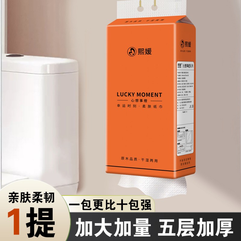 壁挂式抽纸大包悬挂式纸巾家用餐巾纸整箱批卫生擦手纸厕纸实惠