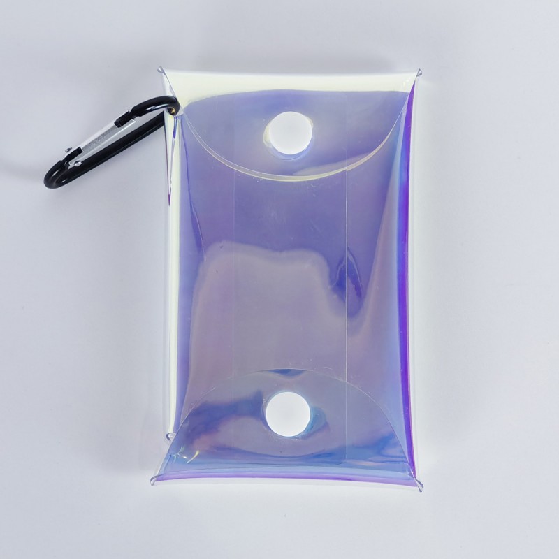 泡泡玛特盲盒收纳展示盒手办PVC零钱包透明钥匙包遛娃晒娃小挂包