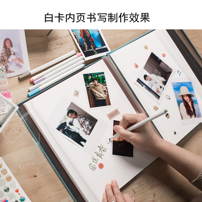 厂家直销布面手工家庭纪念册大尺寸覆膜粘贴diy创意礼品开窗相册
