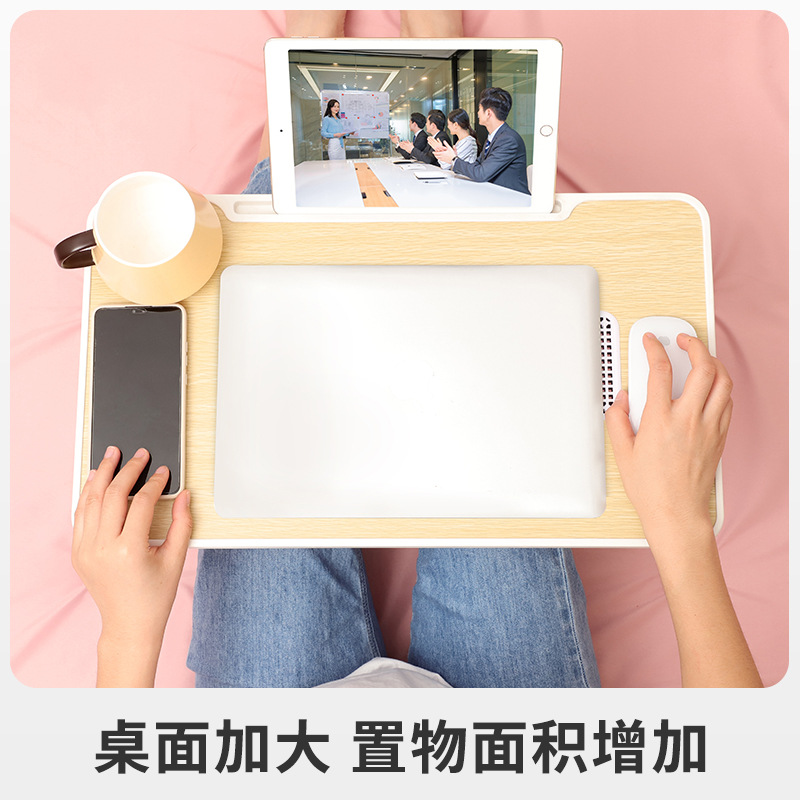 床上电脑桌笔记本电脑小桌子小书桌看书支架折叠桌带便携可折叠