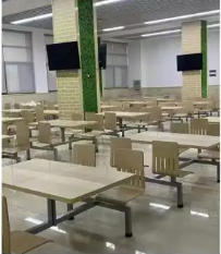 定制不锈钢桌椅 连体餐桌凳 食堂餐桌椅 大量销售餐厅餐桌 胜皇