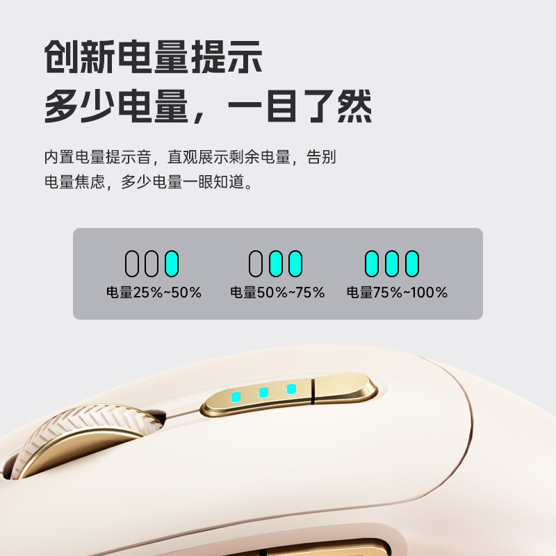 无线蓝牙鼠标可充电款静音女生笔记本电脑办公高颜值可爱