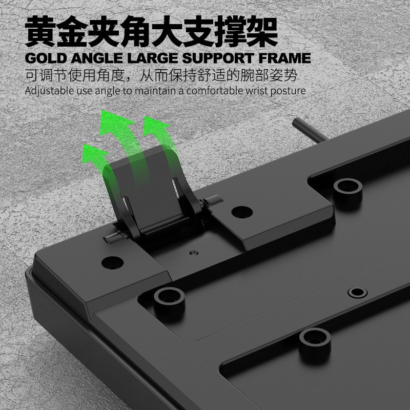 批发力镁T15金属发光键鼠套装悬浮机械手感背光游戏USB键盘鼠标