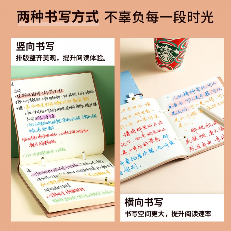 跨境高颜值本笔记本子方形空白加厚学生手账本女生简约考研日记本